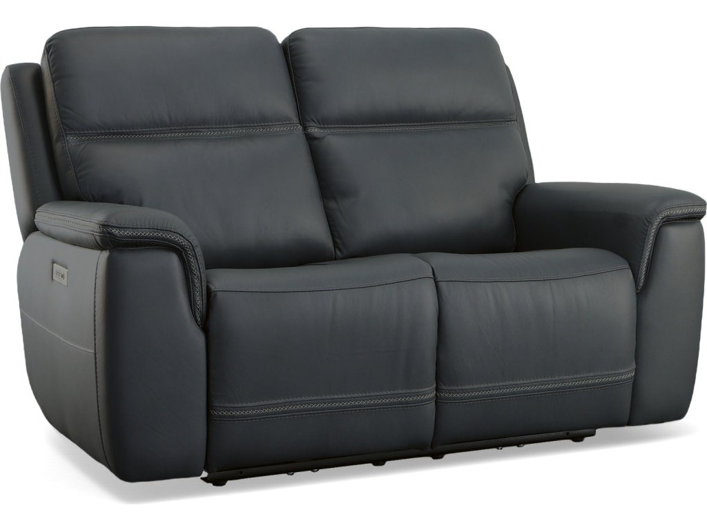Sawyer Marine Leather Power Reclining Loveseat w/ Pwr Headrests, Lumbar