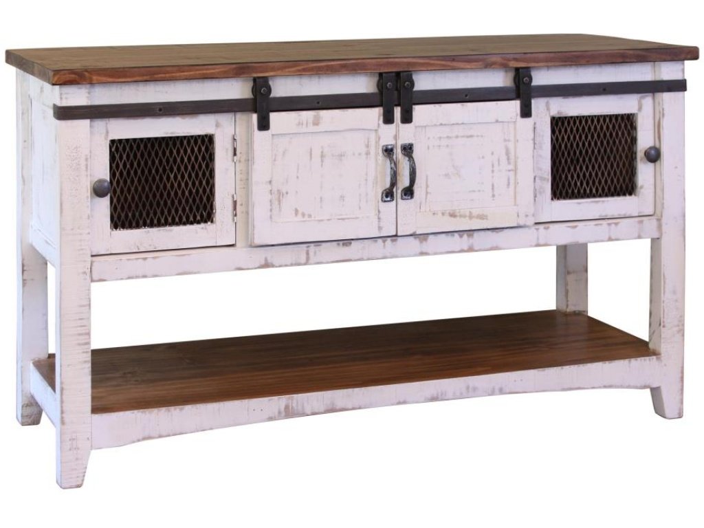 2 Sliding Doors 2 Metal Mesh Doors Sofa Table
