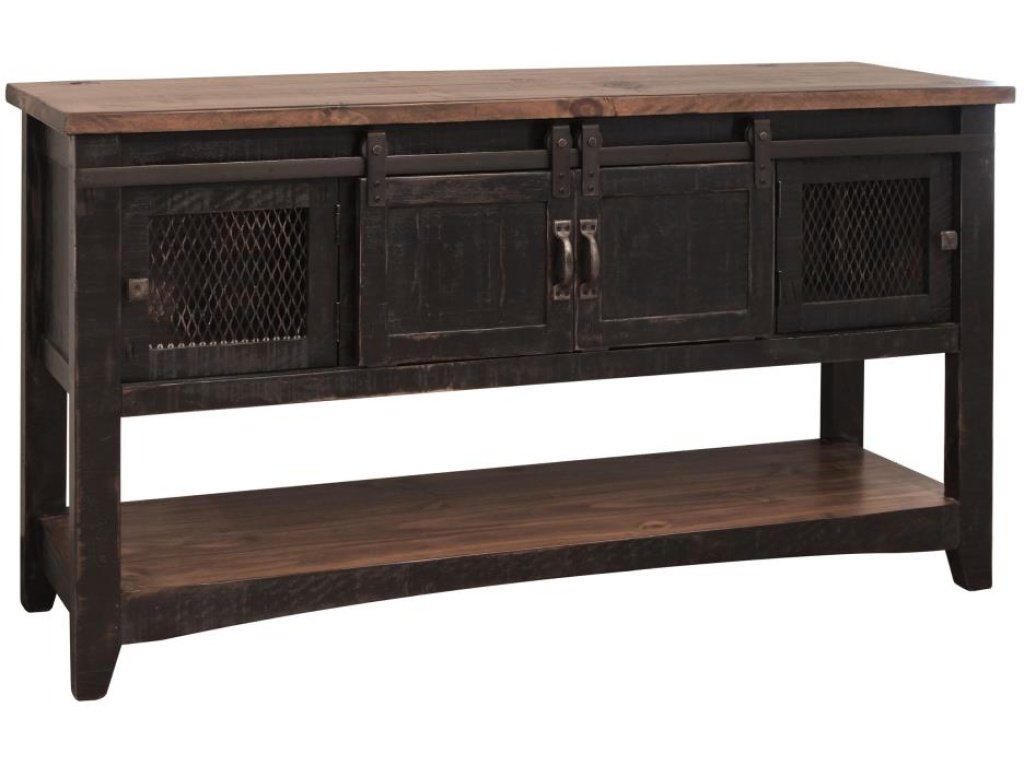 2 Sliding Doors, 2 Metal Mesh Doors Sofa Table