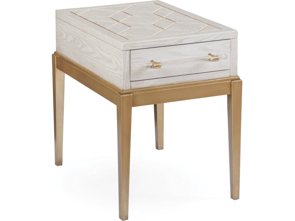 Perrine White Accent Table