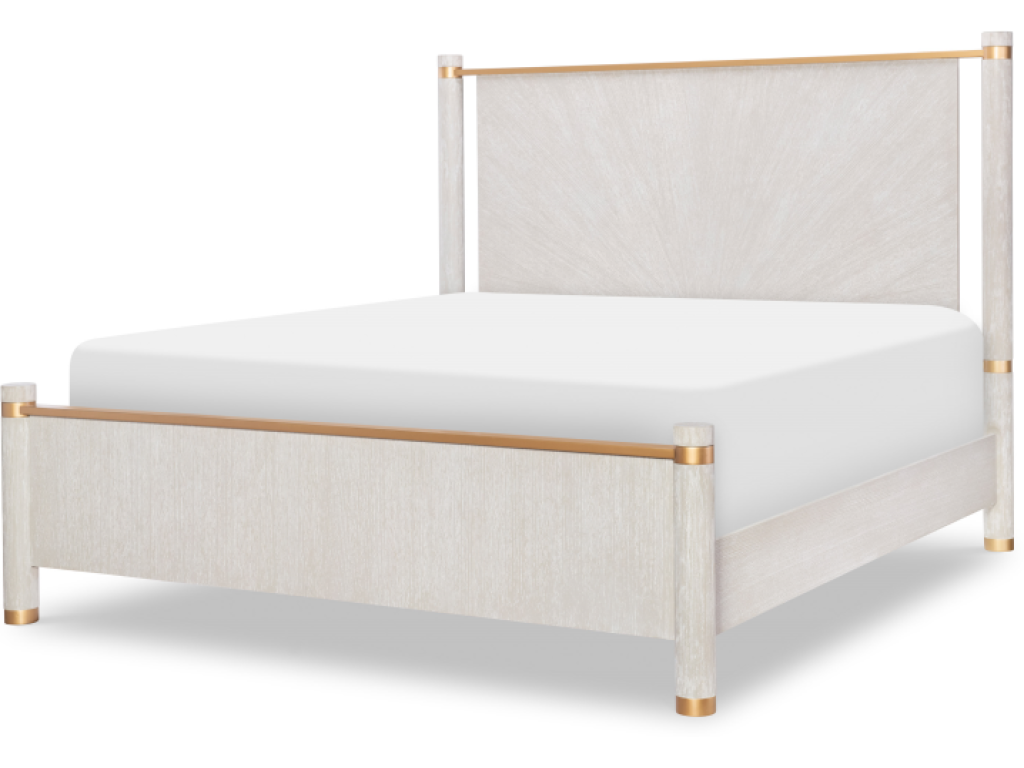 Panel Bed w/ Wood Posts, Queen