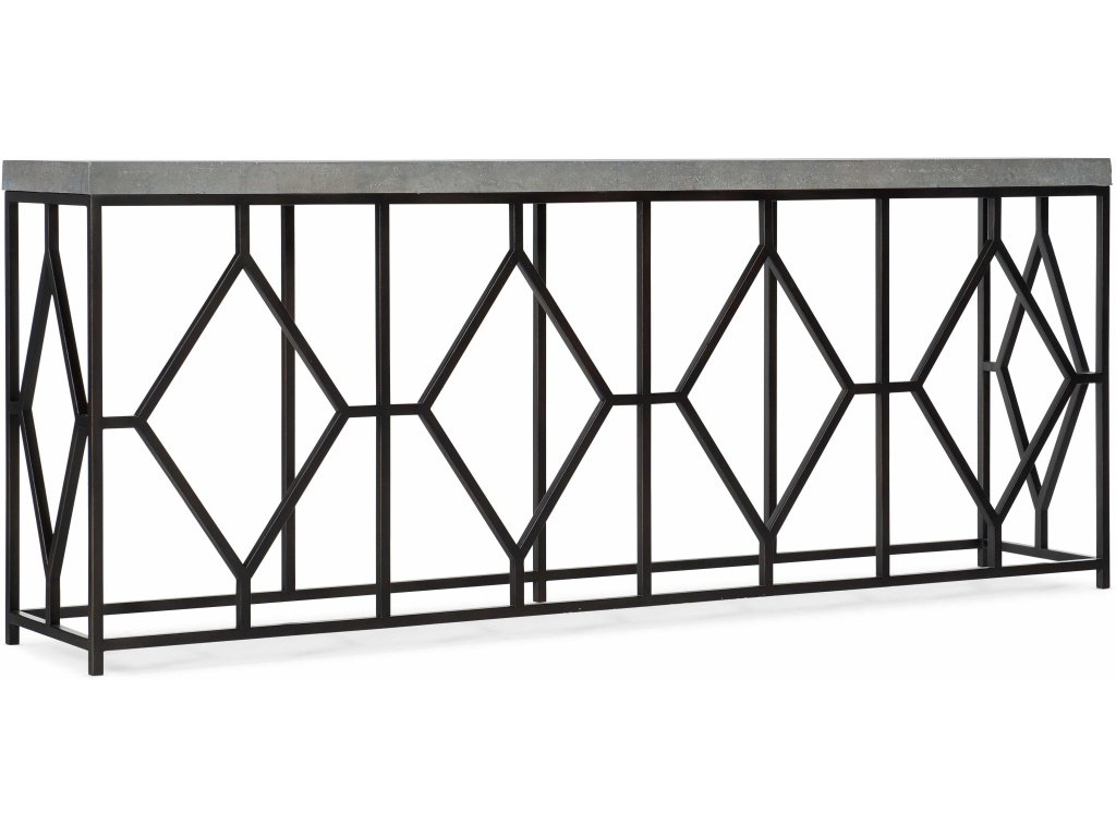 Ciao Bella Metal and Faux Concrete Console Table