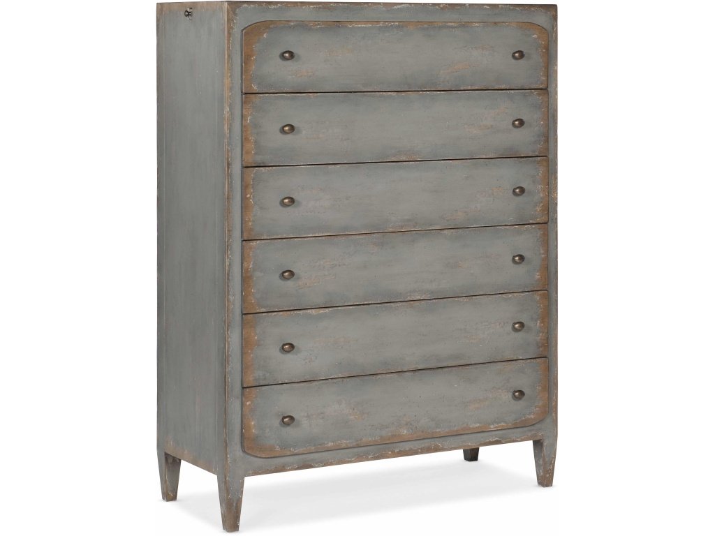 Ciao Bella Six-Drawer Chest- Speckled Gray