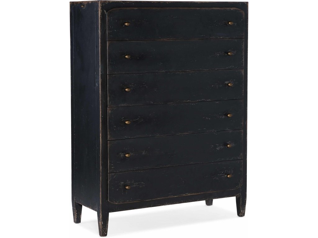 Ciao Bella Six-Drawer Chest- Black