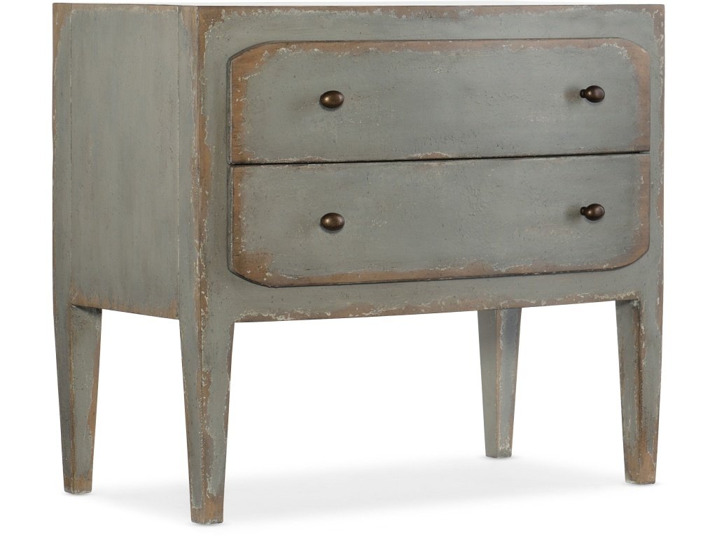 Ciao Bella Two-Drawer Nightstand- Speckled Gray