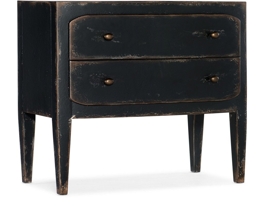 Ciao Bella Two-Drawer Nightstand- Black