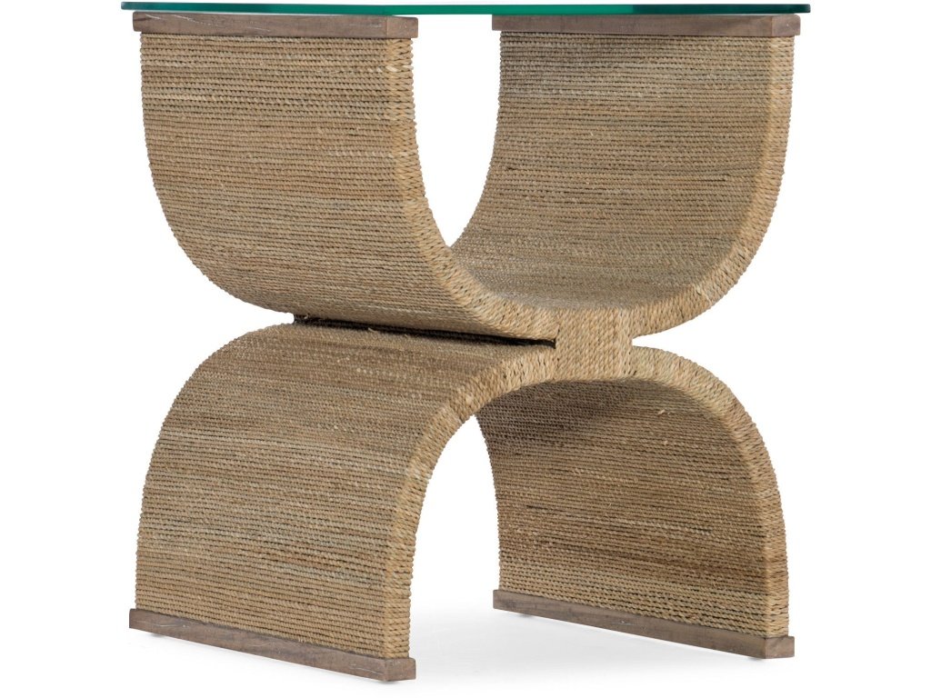 Melange Lenny Woven End Table