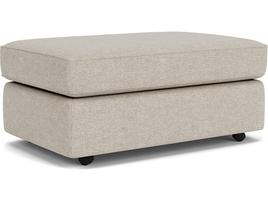 Vail Fabric Cocktail Ottoman with Casters