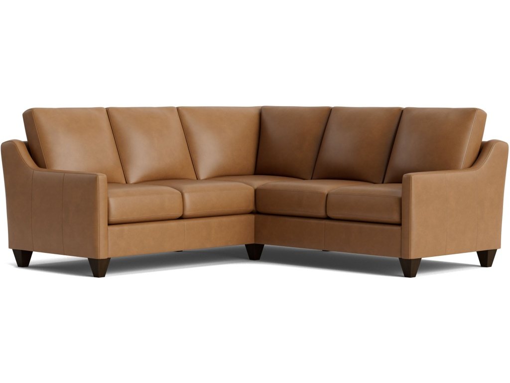True Custom™ Leather Slope Arm L-Shaped Sectional
