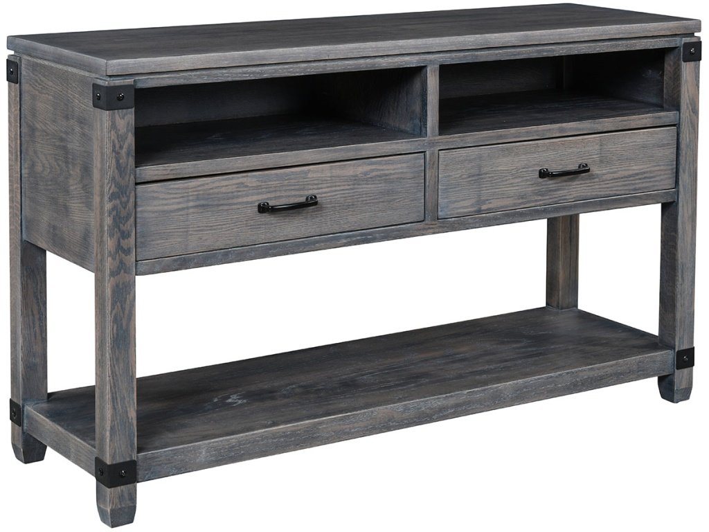 Antigo Sofa Table with Metal Brackets