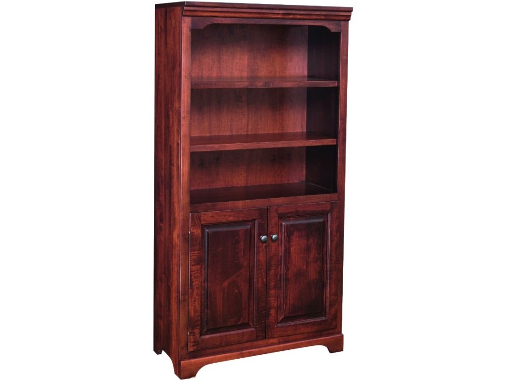 60" Bookcase W/Bottom Doors