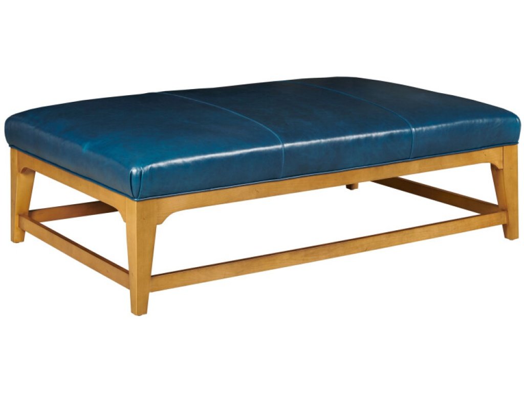 Jennings Rectangular Cocktail Ottoman - Leather