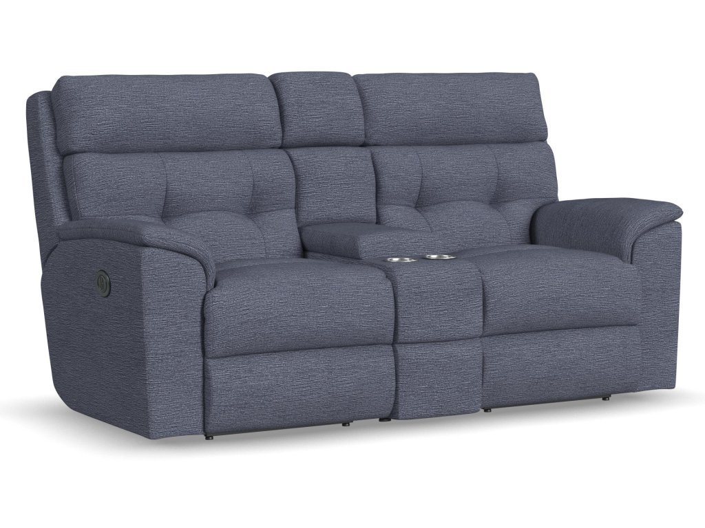 Mason Fabric Power Reclining Loveseat with Console