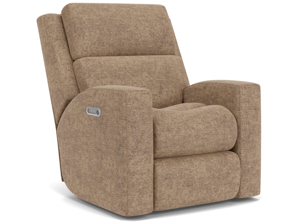Score Fabric Power Recliner with Power Headrest & Lumbar