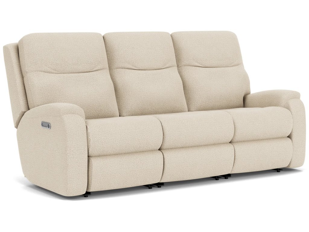 Penn Fabric Power Reclining Sofa with Power Headrests & Lumbar