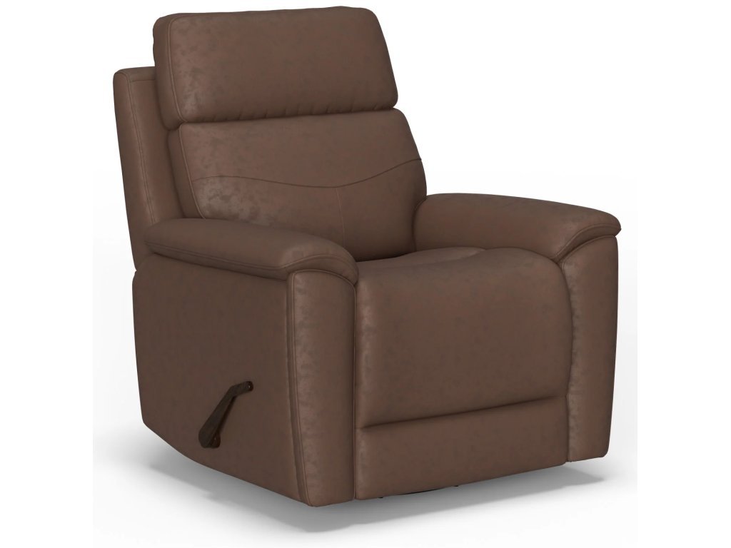 Refined Leather Swivel Gliding Recliner