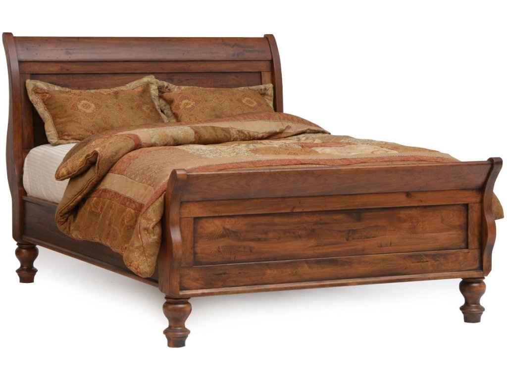 Sleigh Bed With Regular Footboard