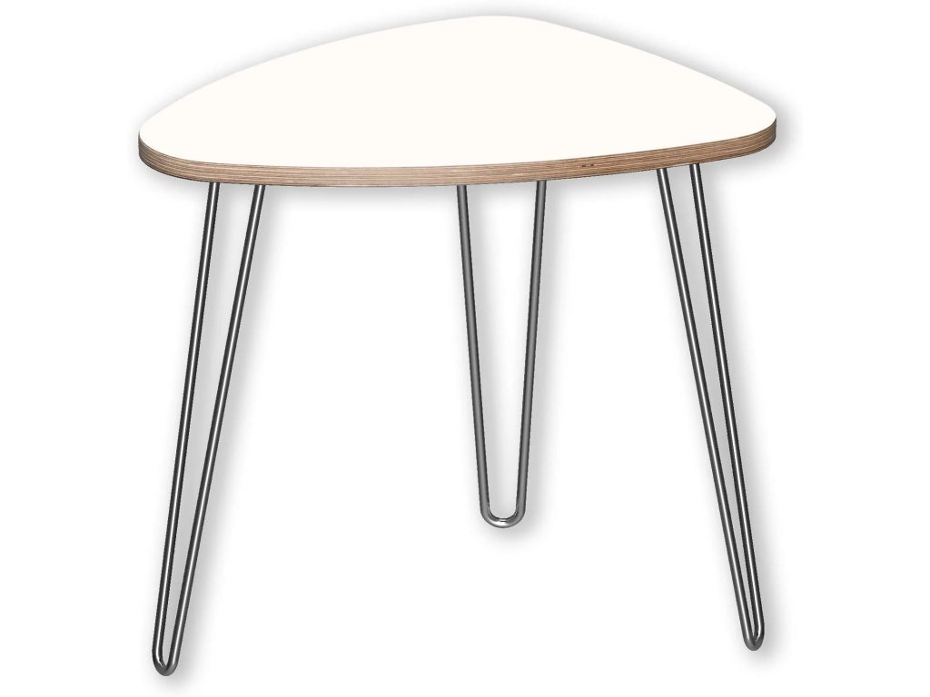 Designerply Triangle End Table: Designer White
