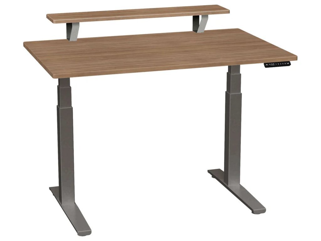 Smartmoves 48 In. Premium Desk W/ Elevated Shelf And Adjustable Height Base