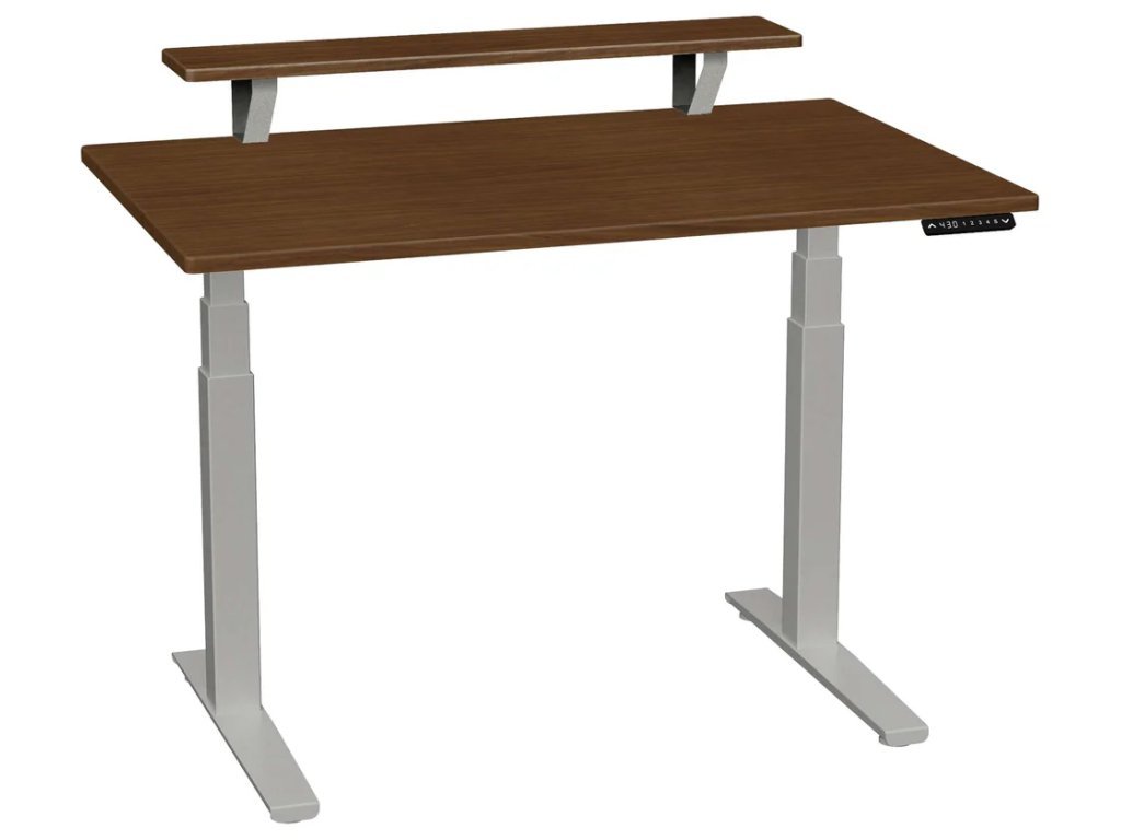 Smartmoves 48 In. Premium Desk W/ Elevated Shelf And Adjustable Height Base