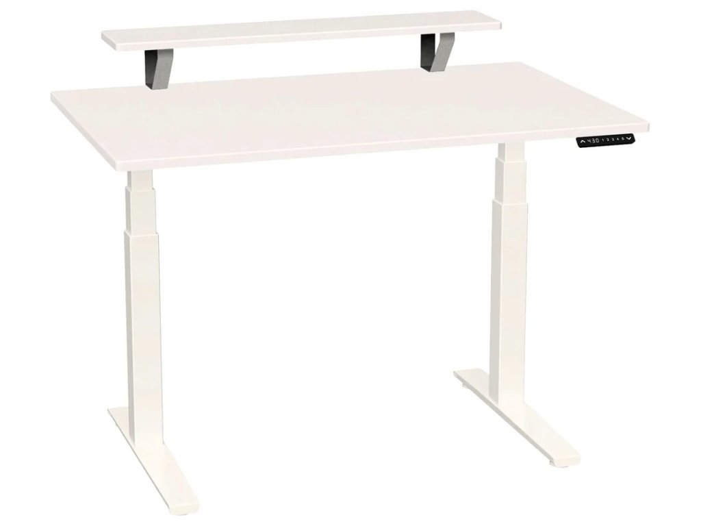 Smartmoves 48 In. Desk W/ Elevated Shelf And Adjustable Height Base