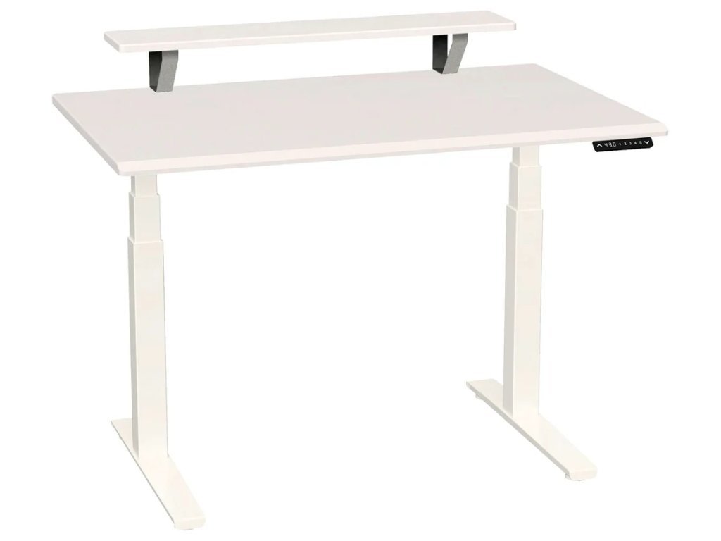 Smartmoves 48 In. Desk W/ Elevated Shelf And Adjustable Height Base