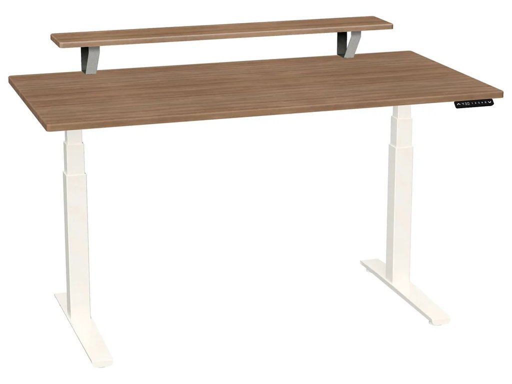 Smartmoves 60 In. Premium Desk W/ Elevated Shelf And Adjustable Height Base