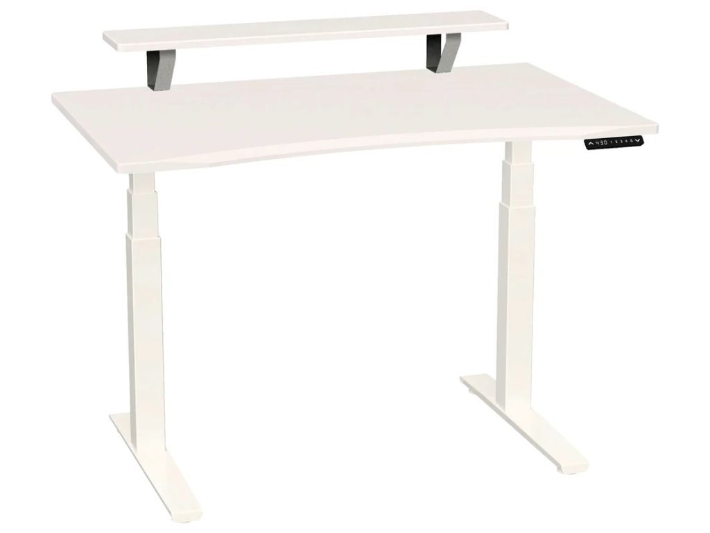 Smartmoves 48 In. Desk W/ Elevated Shelf And Adjustable Height Base