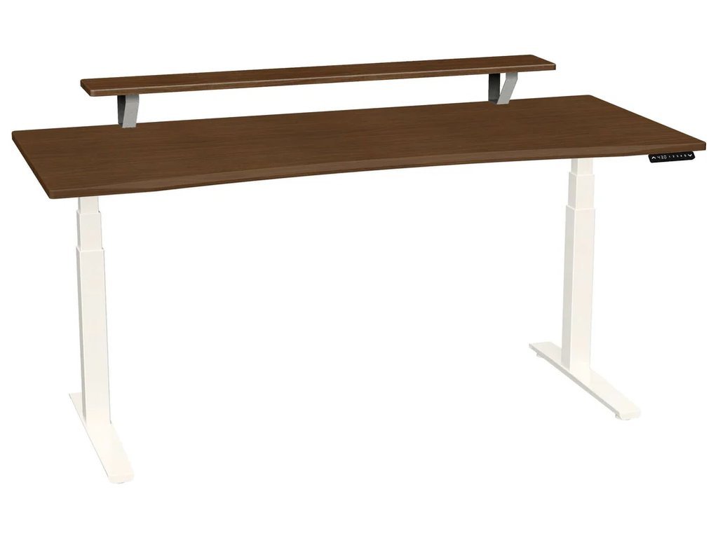 Smartmoves 72 In. Premium Desk W/ Elevated Shelf And Adjustable Height Base