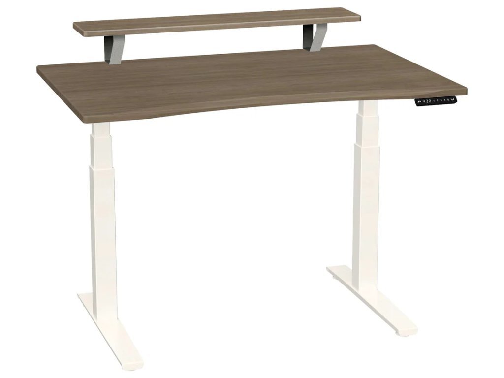 Smartmoves 48 In. Premium Desk W/ Elevated Shelf And Adjustable Height Base