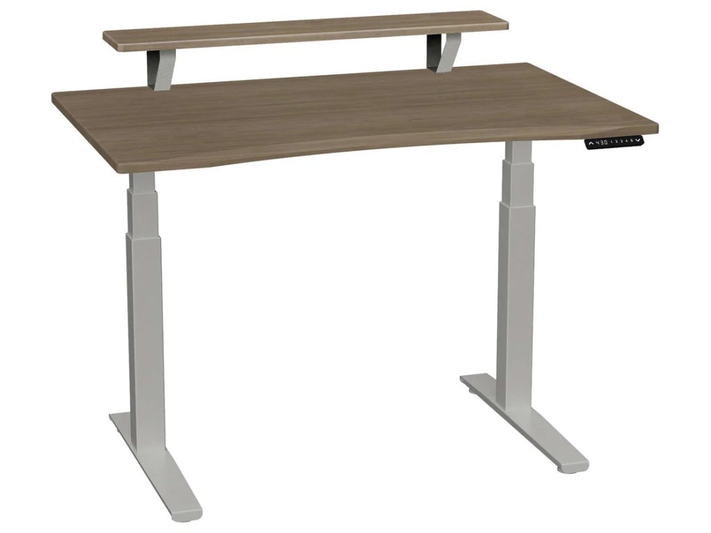 Smartmoves 48 In. Premium Desk W/ Elevated Shelf And Adjustable Height Base