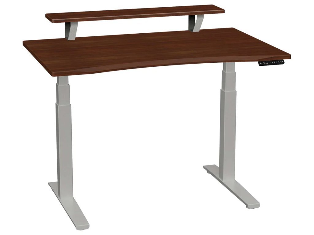 Smartmoves 48 In. Premium Desk W/ Elevated Shelf And Adjustable Height Base