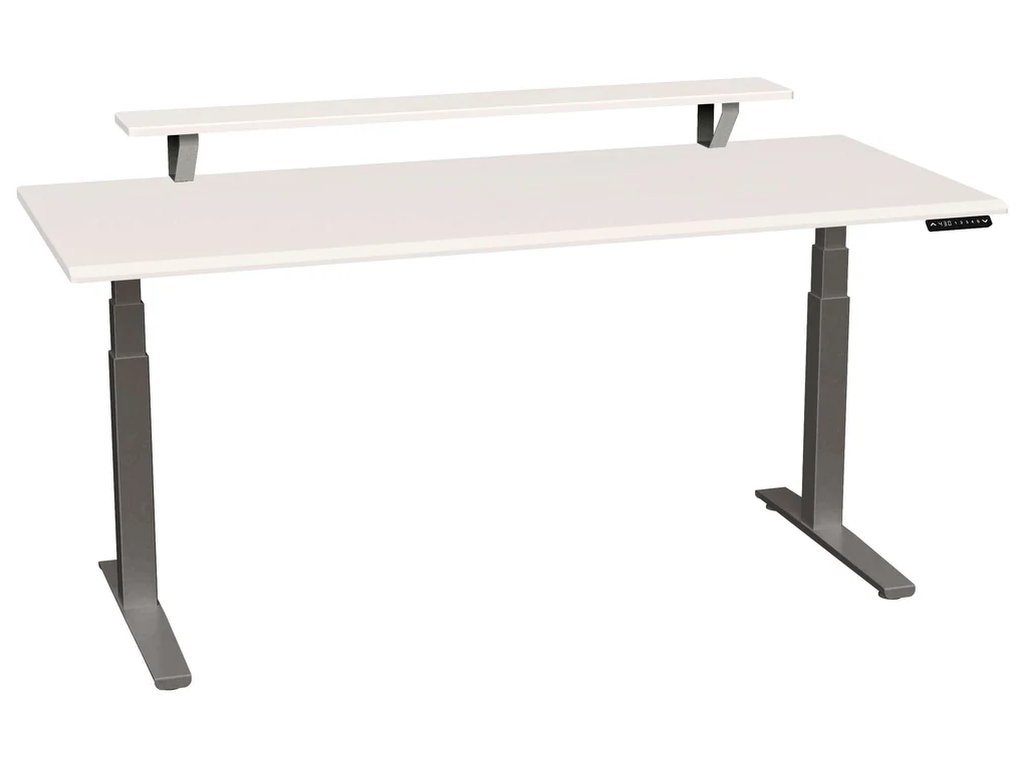Smartmoves 72 In. Desk W/ Elevated Shelf And Adjustable Height Base