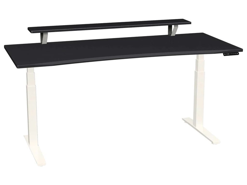 Smartmoves 72 In. Desk W/ Elevated Shelf And Adjustable Height Base