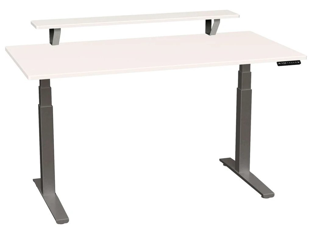 Smartmoves 60 In. Desk W/ Elevated Shelf And Adjustable Height Base