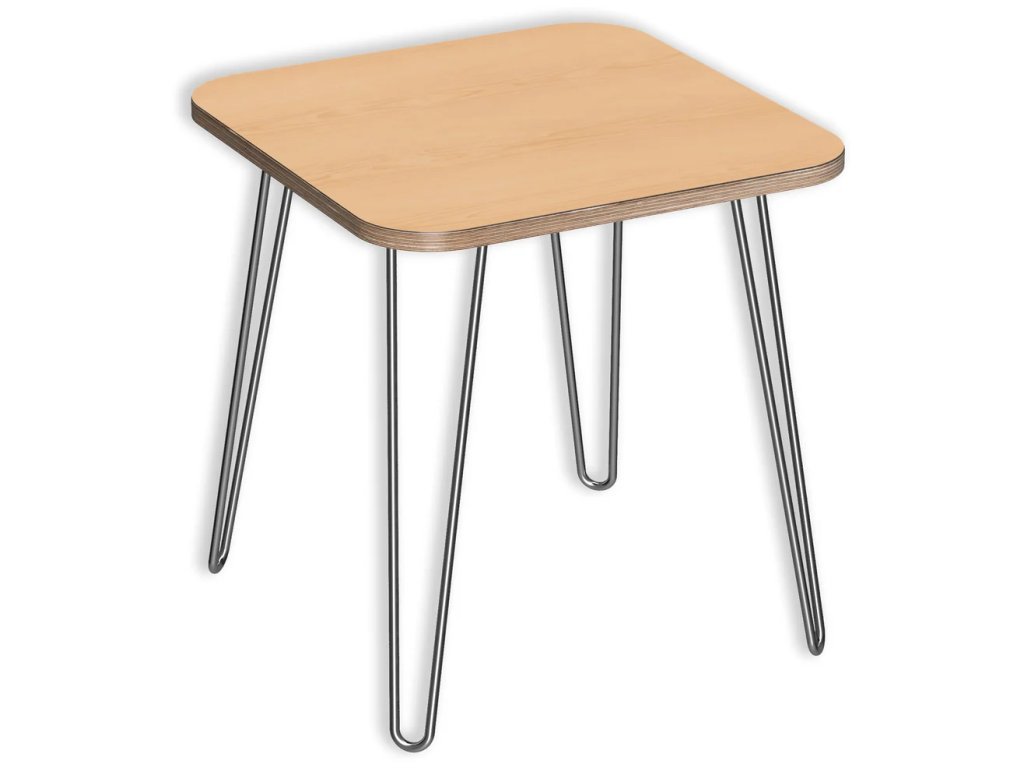 Designerply Radiused End Table: Natural Maple