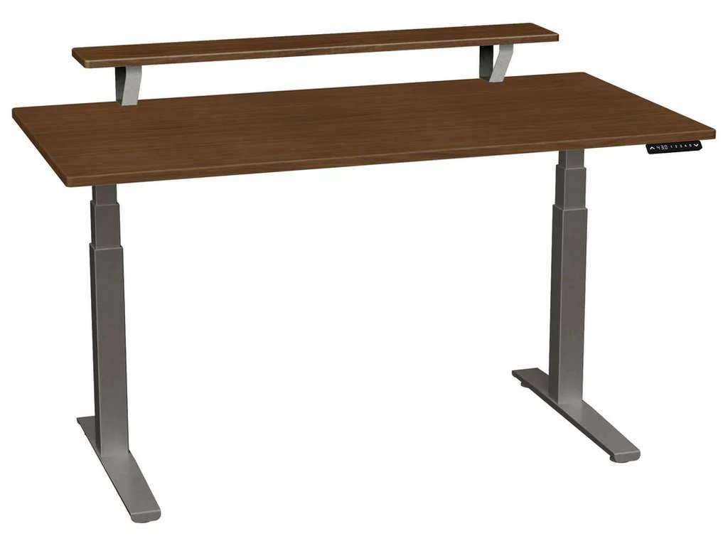 Smartmoves 60 In. Premium Desk W/ Elevated Shelf And Adjustable Height Base