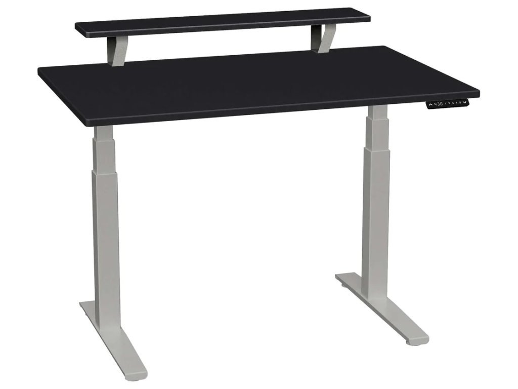 Smartmoves 48 In. Desk W/ Elevated Shelf And Adjustable Height Base