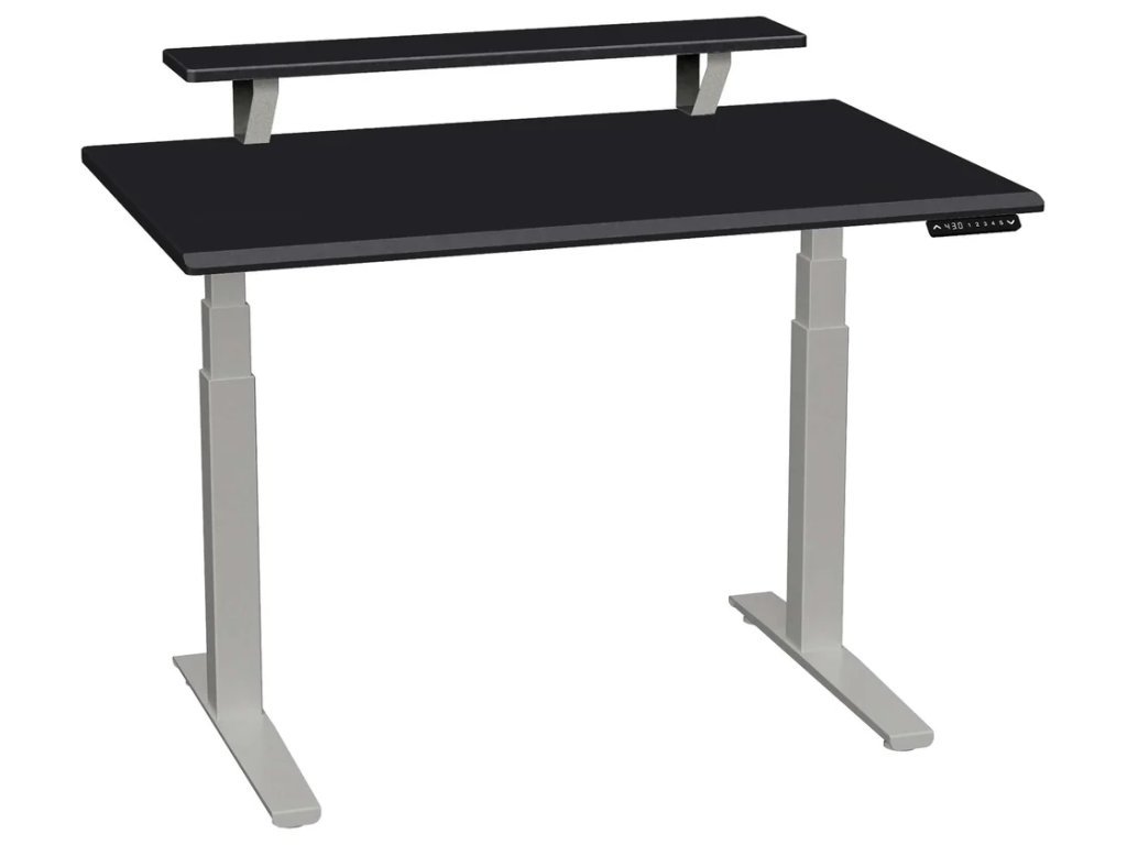 Smartmoves 48 In. Desk W/ Elevated Shelf And Adjustable Height Base