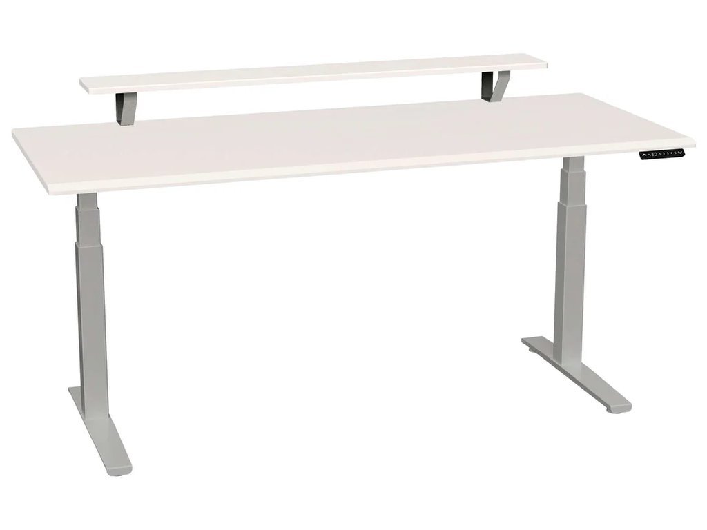 Smartmoves 72 In. Desk W/ Elevated Shelf And Adjustable Height Base