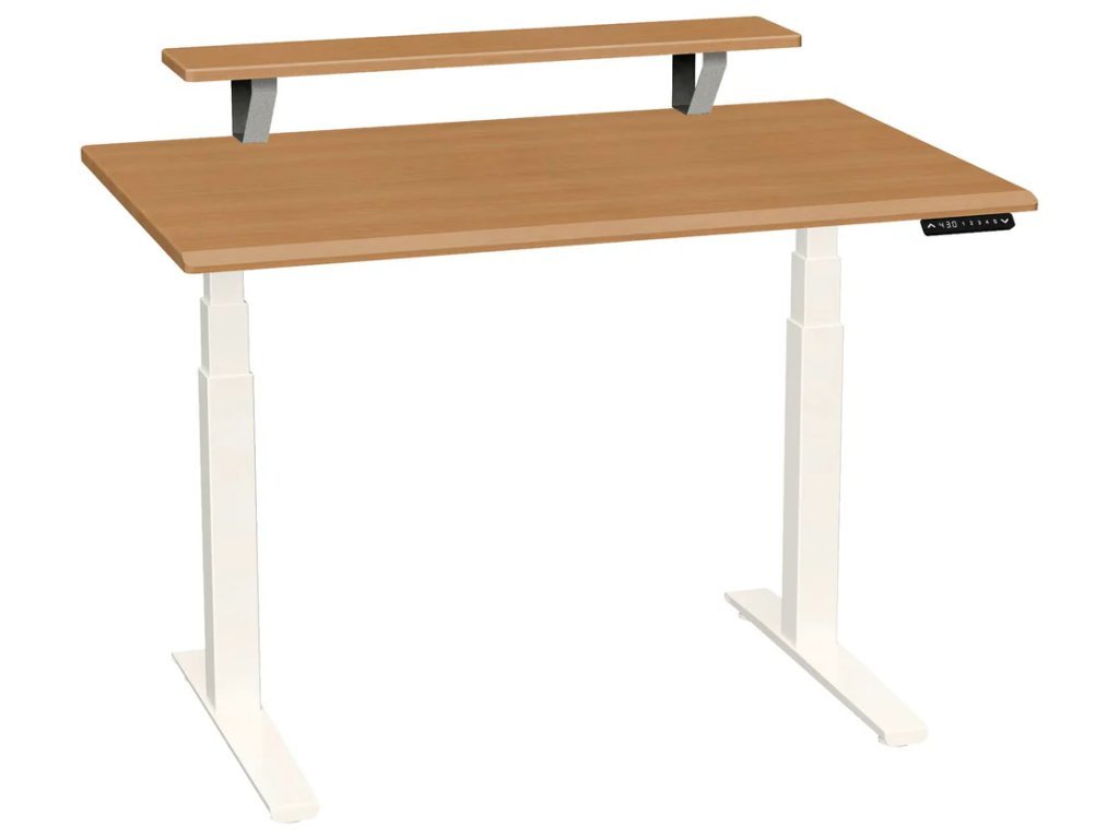 Smartmoves 48 In. Premium Desk W/ Elevated Shelf And Adjustable Height Base