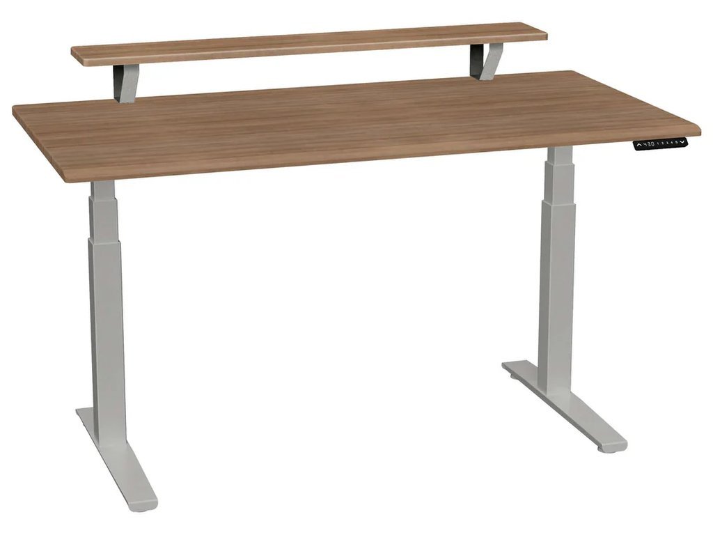 Smartmoves 60 In. Premium Desk W/ Elevated Shelf And Adjustable Height Base