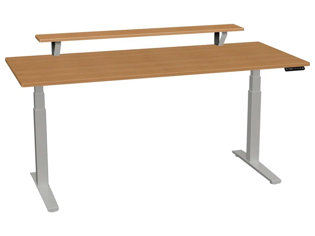 Smartmoves 72 In. Premium Desk W/ Elevated Shelf And Adjustable Height Base