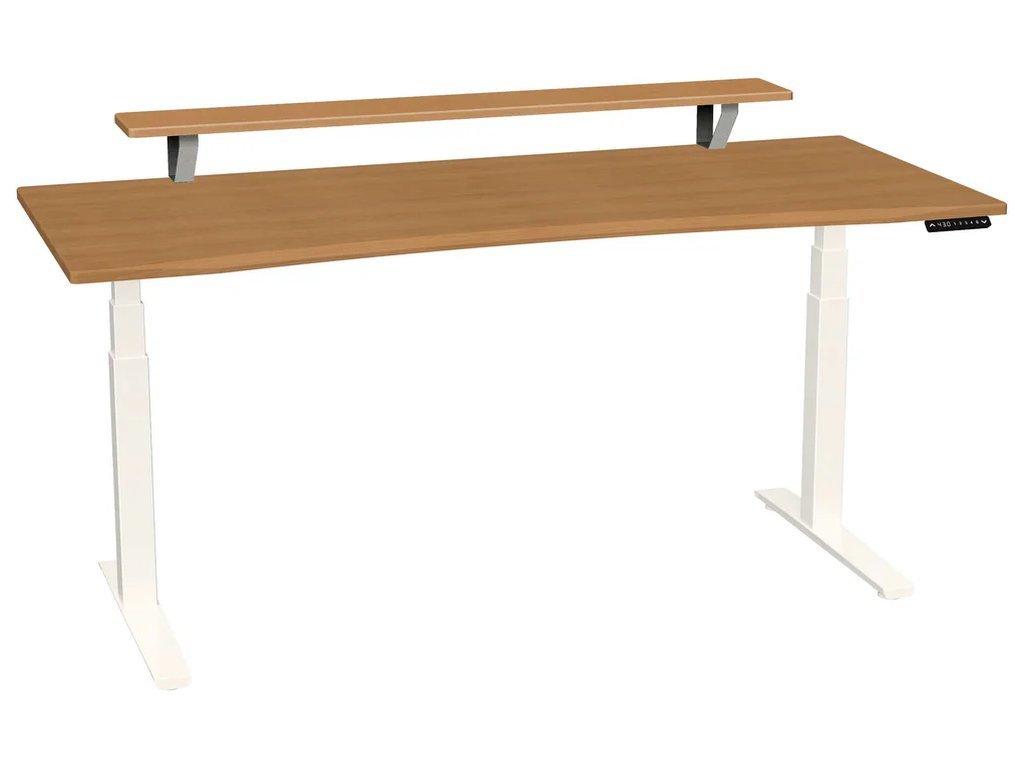 Smartmoves 72 In. Premium Desk W/ Elevated Shelf And Adjustable Height Base