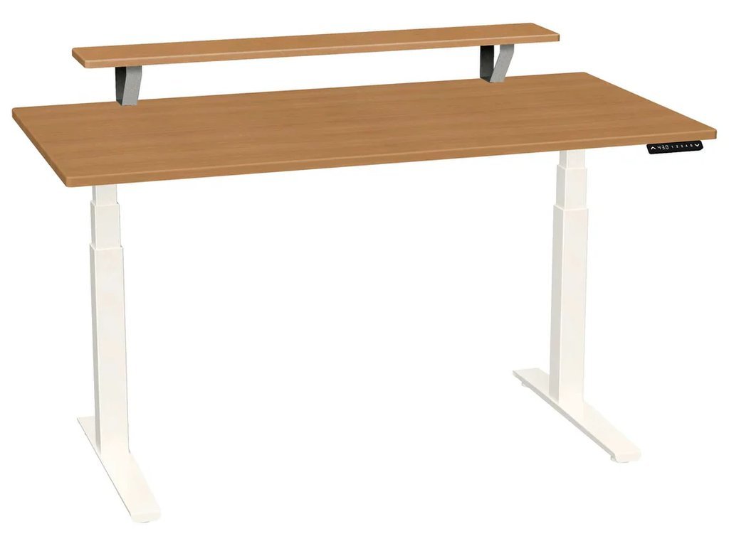 Smartmoves 60 In. Premium Desk W/ Elevated Shelf And Adjustable Height Base