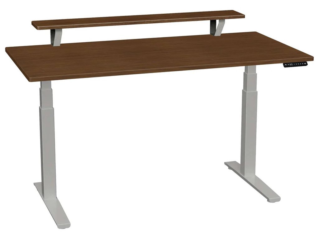 Smartmoves 60 In. Premium Desk W/ Elevated Shelf And Adjustable Height Base