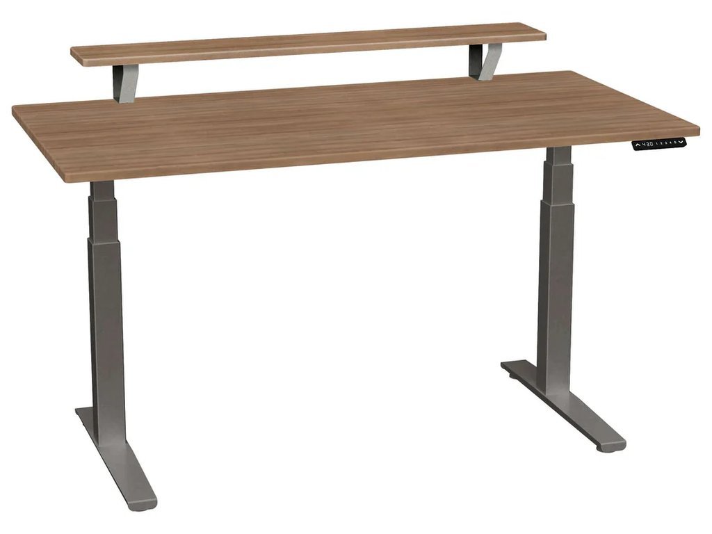 Smartmoves 60 In. Premium Desk W/ Elevated Shelf And Adjustable Height Base