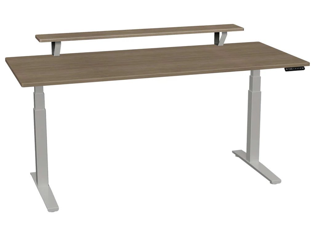 Smartmoves 72 In. Premium Desk W/ Elevated Shelf And Adjustable Height Base