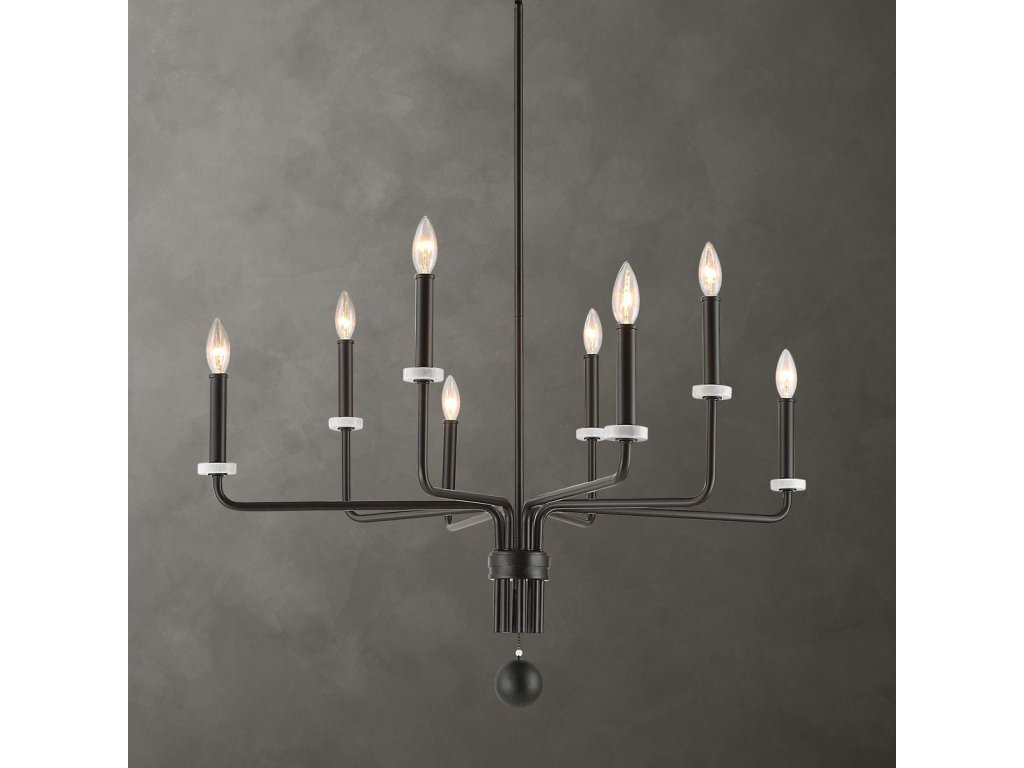 Ebony Elegance, 8 Lt Chandelier