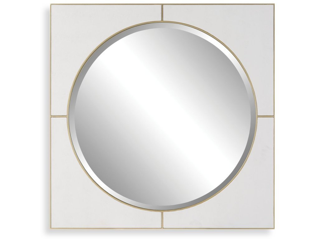 Cyprus Square Mirror, White